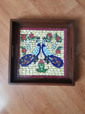 Peacock Mosaic Serving Trays