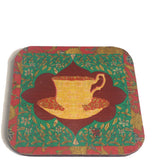 Chai cherry border Tea Coaster