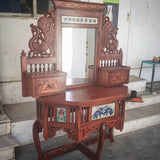 Peacock mosaic mirror and Elephant mosaic table console