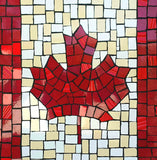 Canada Maple Leaf Flag Mosaic Wall Art Mural