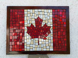 Canada Maple Leaf Flag Mosaic Wall Art Mural