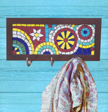 Pinwheel mosaic Coat rack
