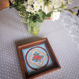 Vintage Rose Mosaic Serving Trays