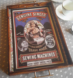 Vintage Singer Sewing Machine Serving Tray