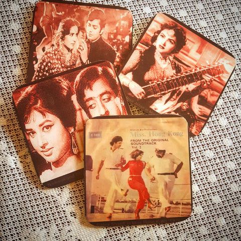 Movie icons of Pakistan coaster set of four