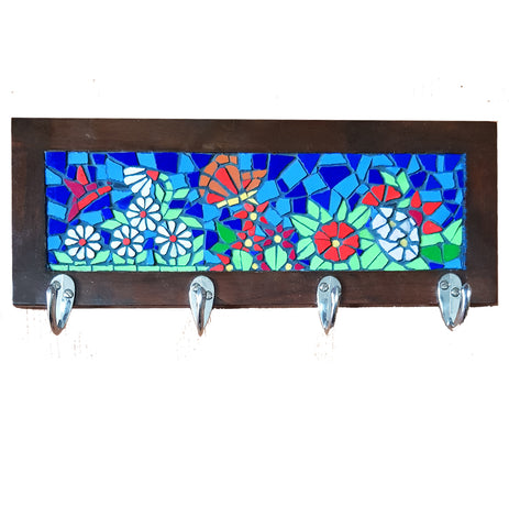 Butterflies in Spring Mosaic Coat rack