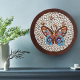 Butterfly evil eye mosaic wall art