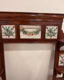 Solid Wood Carved and Hand Cut Wreath Mosaic Mirror