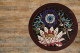 Lotus flower evil eye mosaic wall art