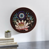 Lotus flower evil eye mosaic wall art