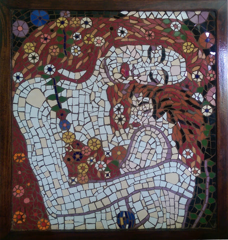 Mother and Child Klimt Mosaic