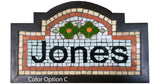 Parisian Style Mosaic Name Signs with Floral Design
