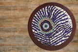Peacock feather evil eye mosaic wall art
